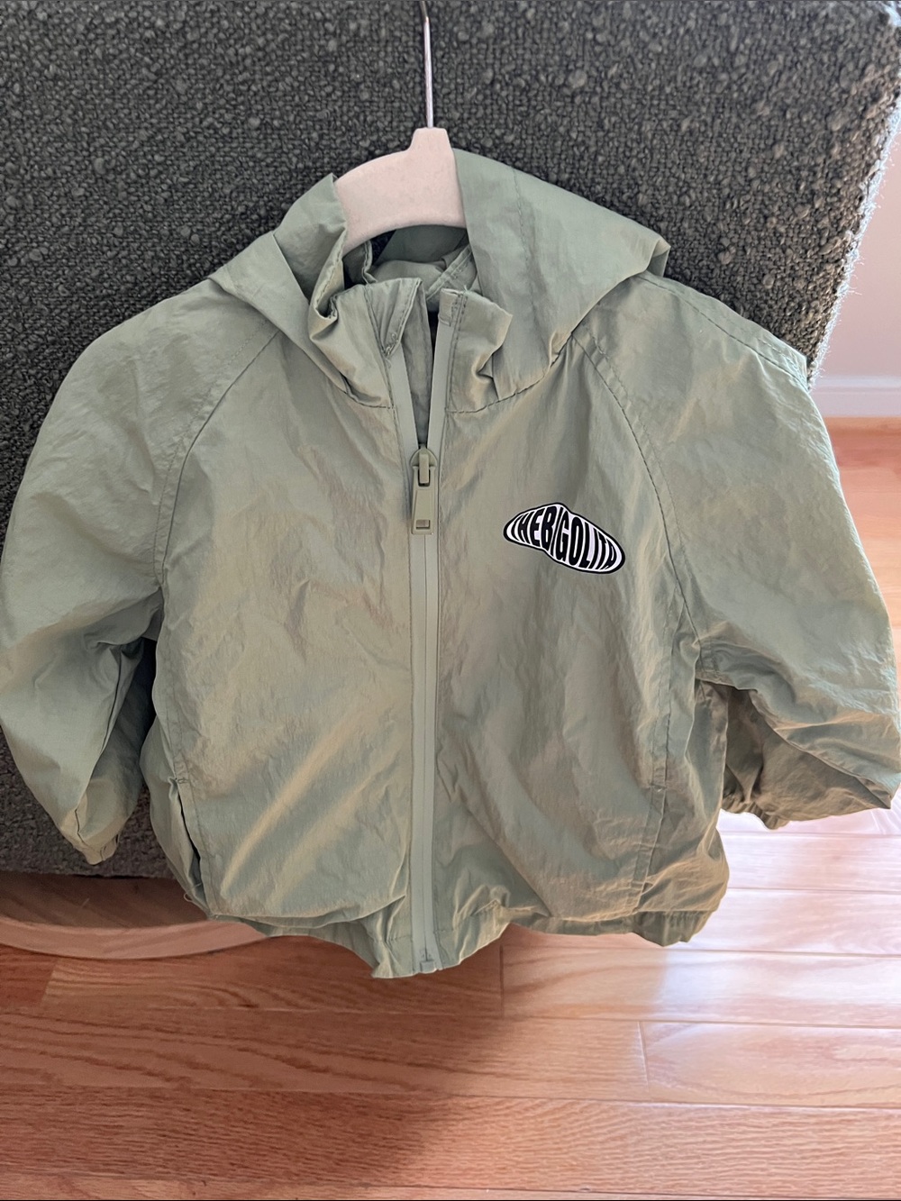 Zara Lightweight Hooded Jacket in Sage Green Size 18 months